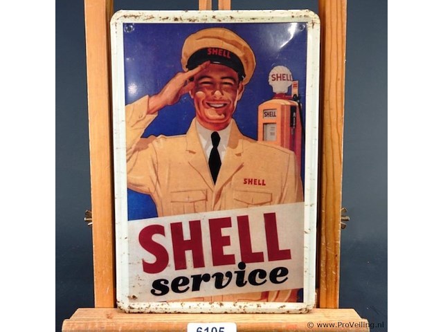 Tinnen shell reclame bord - afbeelding 1 van  5