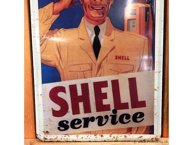 Tinnen shell reclame bord - afbeelding 3 van  5