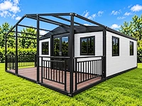 Tiny houses, containers, opslagtenten en werkbanken