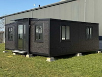 Tinyhouses, containers, opslagtenten, werkbanken en machines