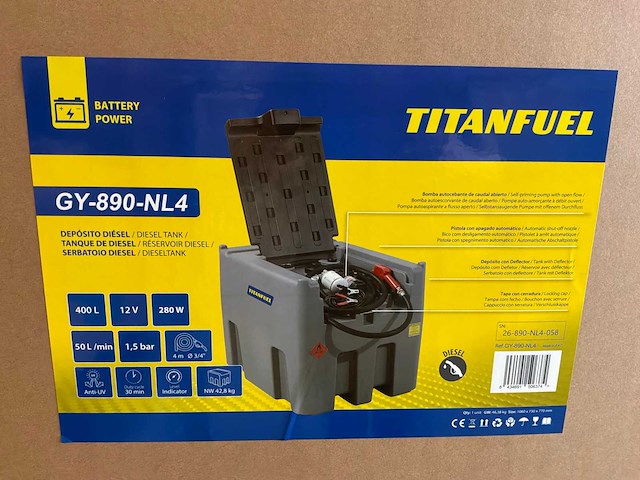 Titanfuel gy-890-nl4 dieseltank 400l (10x) - afbeelding 9 van  9