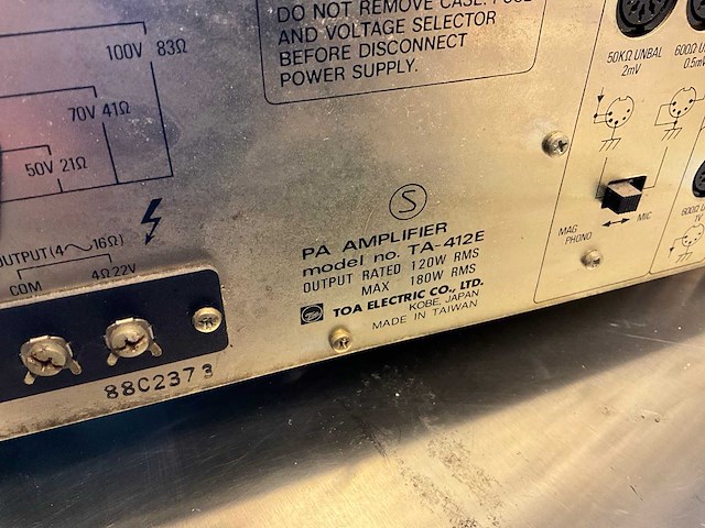 Toa electric ta-412e versterker - afbeelding 2 van  2