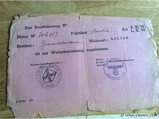 Toelating gebruik motorfiets - afbeelding 2 van  3