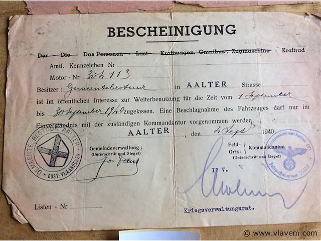 Toelating gebruik motorfiets - afbeelding 3 van  3