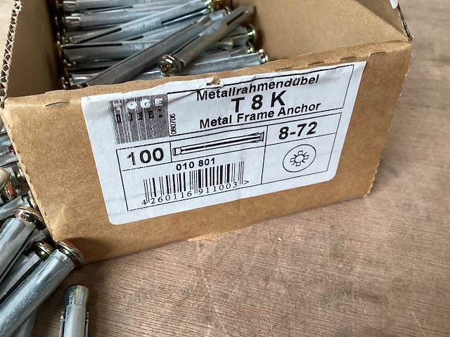 Toge kozijnplug metaal 8x72, doos 100 stuks (60x) - afbeelding 5 van  6