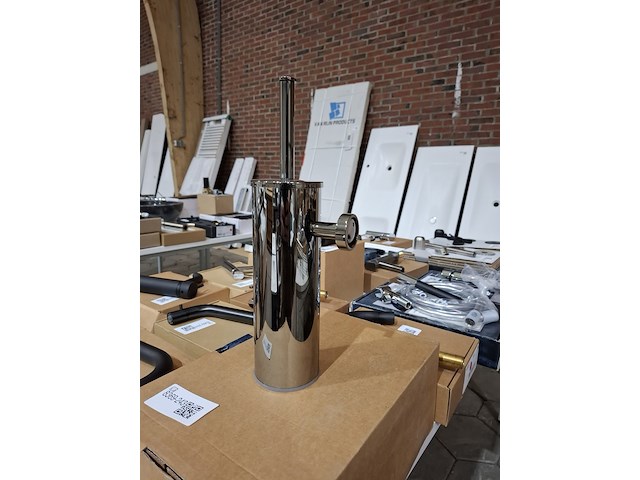 Toilet- borstelhouder hotbath, cobber, zwart/chroom - afbeelding 1 van  5