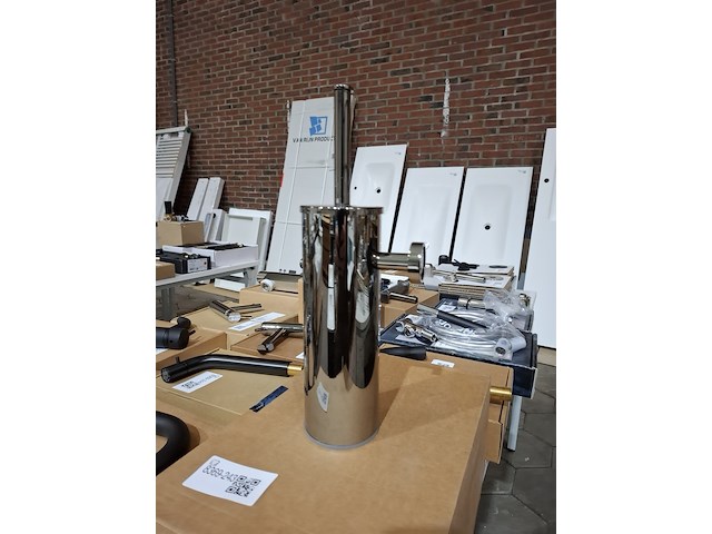 Toilet- borstelhouder hotbath, cobber, zwart/chroom - afbeelding 2 van  5