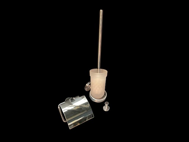 Toilet accessoires 3-delig chroom - afbeelding 1 van  1