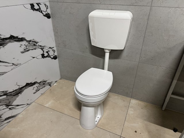 Toilet met spoelbak + witte toiletbril wb - afbeelding 1 van  7