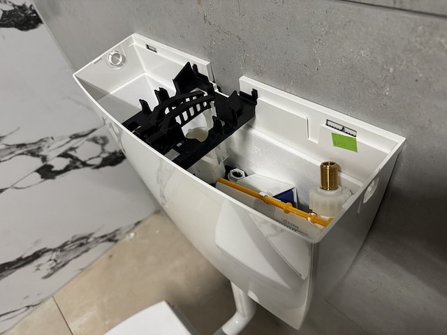 Toilet met spoelbak + witte toiletbril wb - afbeelding 5 van  7