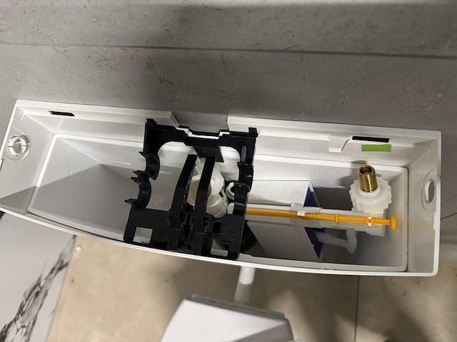 Toilet met spoelbak + witte toiletbril wb - afbeelding 6 van  7