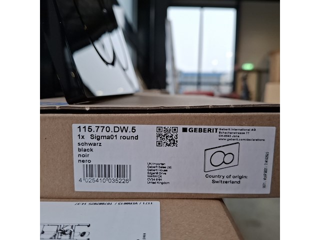 Toilet-set geberit/solar, mat zwart - afbeelding 2 van  10