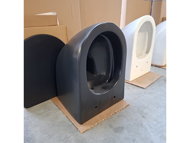 Toilet-set geberit/solar, mat zwart - afbeelding 3 van  10