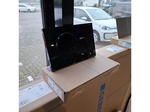 Toilet-set geberit/solar, mat zwart - afbeelding 9 van  10