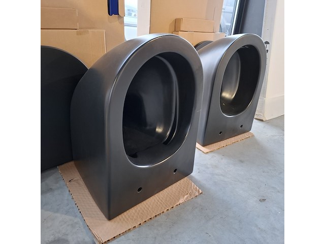 Toilet-set geberit/solar, mat zwart - afbeelding 2 van  9