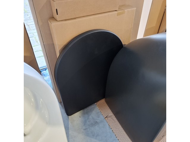 Toilet-set geberit/solar, mat zwart - afbeelding 4 van  9