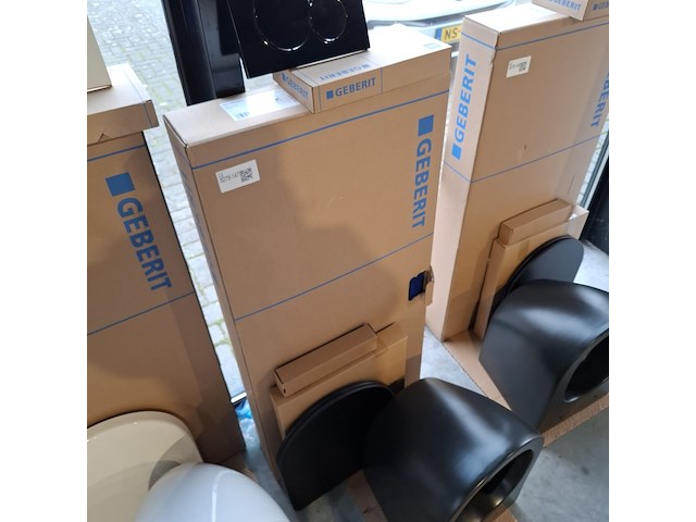Toilet-set geberit/solar, mat zwart - afbeelding 6 van  9
