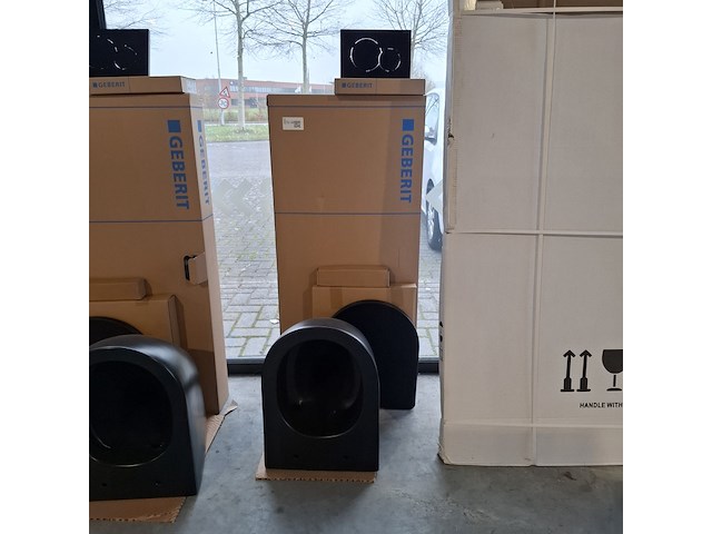 Toilet-set geberit/solar, mat zwart - afbeelding 1 van  9