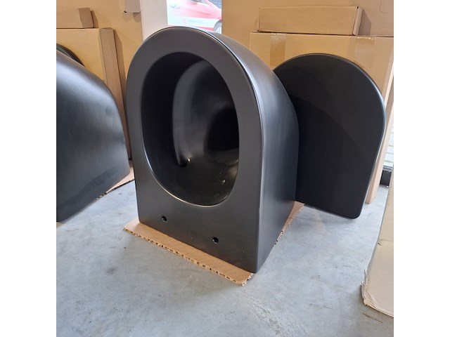 Toilet-set geberit/solar, mat zwart - afbeelding 2 van  9