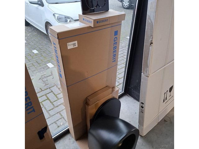 Toilet-set geberit/solar, mat zwart - afbeelding 6 van  9