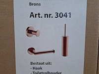 Toiletaccessoire-set, brons - afbeelding 1 van  2