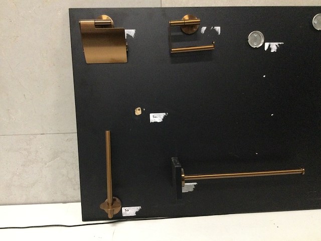 Toiletaccessoires op bord wb, brons koper - afbeelding 1 van  2