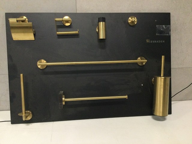 Toiletaccessoires op bord wb, goud koper - afbeelding 1 van  3