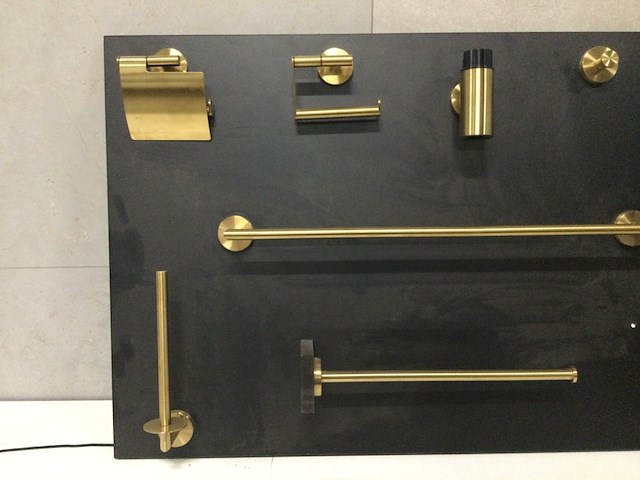 Toiletaccessoires op bord wb, goud koper - afbeelding 2 van  3