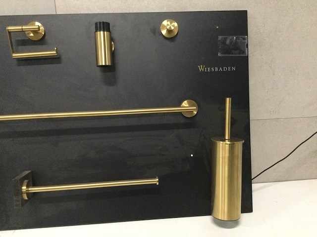 Toiletaccessoires op bord wb, goud koper - afbeelding 3 van  3