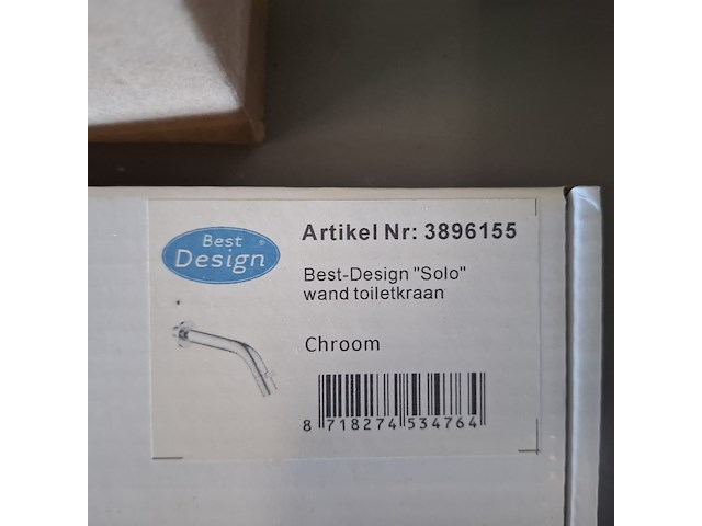 Toiletkraan best design, solo, chroom - afbeelding 4 van  4