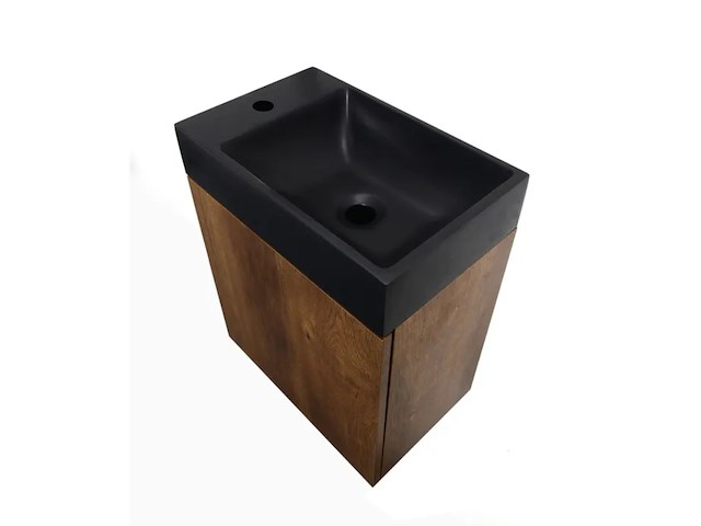 Toiletmeubel fontein 40 cm, allibert, java pack, walnoot - afbeelding 5 van  7