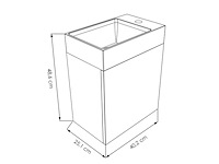 Toiletmeubel fontein 40 cm, allibert, java pack, walnoot - afbeelding 3 van  7