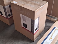 Toiletmeubel fontein 40 cm + spiegel, allibert, porto pack, zwart - afbeelding 5 van  5