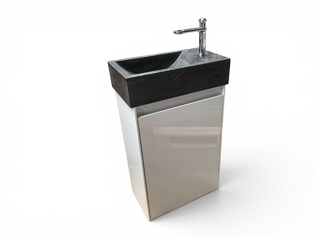 Toiletmeubel met hardsteen fontein en kraan - afbeelding 2 van  6