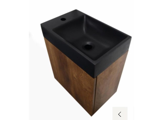 Toiletmeubel + wasbak, java pack 824877, walnut/zwart - afbeelding 1 van  3