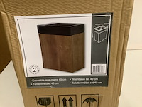 Toiletmeubel + wasbak, java pack 824877, walnut/zwart - afbeelding 3 van  3