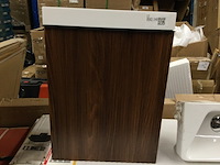 Toiletmeubel + wasbak + sifon, bruin/wit - afbeelding 1 van  4