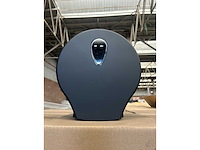 Toiletpapier dispenser 100% recycled zwart kunststof soft touch max 24,5 cm diameter (143x) - afbeelding 1 van  5