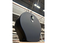 Toiletpapier dispenser 100% recycled zwart kunststof soft touch max 24,5 cm diameter (143x) - afbeelding 3 van  5