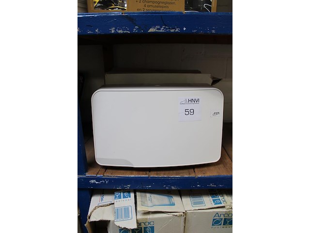 Toiletpapier dispenser euro products met 2 rollen wc-papier. - afbeelding 2 van  2