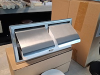 Toiletpapierhouder inbouw, rvs geborsteld - afbeelding 2 van  6
