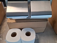 Toiletpapierhouder inbouw, rvs geborsteld - afbeelding 4 van  6