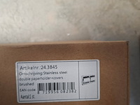 Toiletpapierhouder inbouw, rvs geborsteld - afbeelding 6 van  6