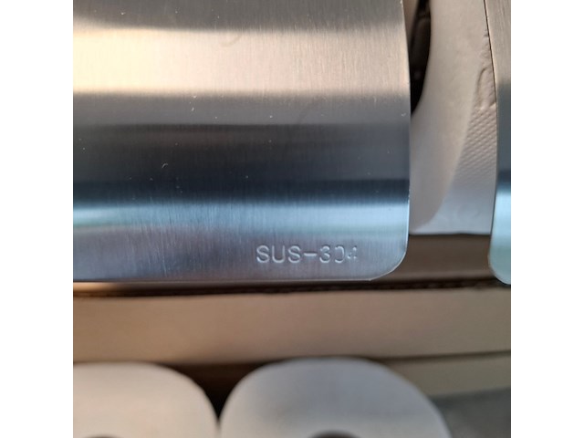 Toiletpapierhouder inbouw, rvs geborsteld - afbeelding 3 van  5