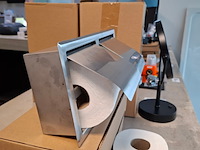 Toiletpapierhouder inbouw, rvs geborsteld - afbeelding 4 van  5