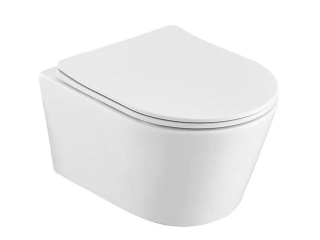 Toiletpot met toiletbril atlantic, bruce compact, wit - afbeelding 1 van  7
