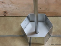 Toiletrolhouder, 6-hoekig van rvs - 18.5x16x51cm - afbeelding 2 van  5