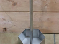 Toiletrolhouder, 6-hoekig van rvs - 18.5x16x51cm - afbeelding 1 van  5