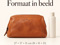 Toilettas dr amsterdam, camel - afbeelding 6 van  6