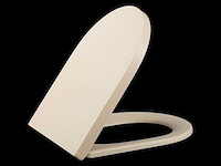 Toiletzitting duroplast softclose en uitneembaar mat beige - afbeelding 1 van  3